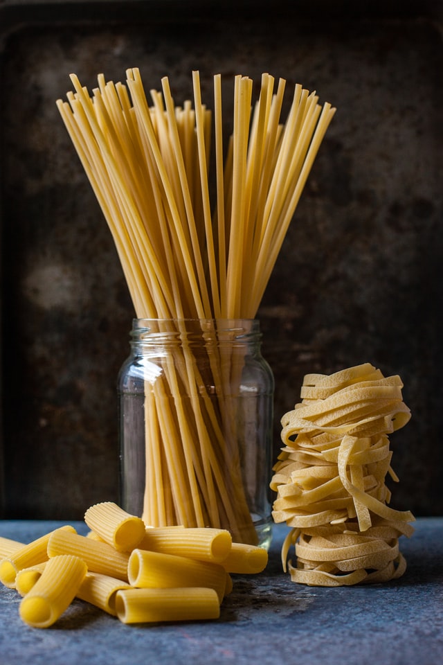 All pasta shapes - long and medium